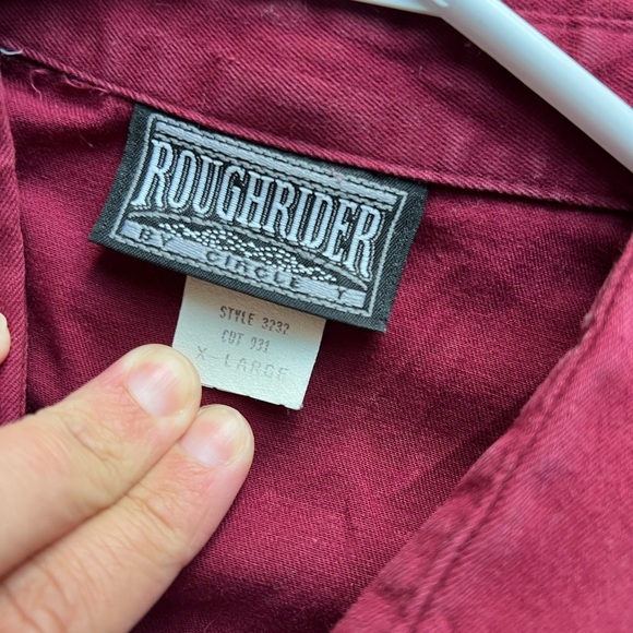 Rough Rider by circle y vintage Vibrant maroon Button-Up Shirt - Picture 3 of 5